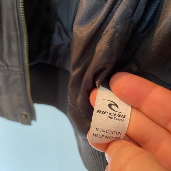 Rip Curl Taupe/Brown Casual Bomber Jkt Sz 10 - Picture 7 of 8